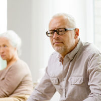 The older divorced couple The older divorced couple
